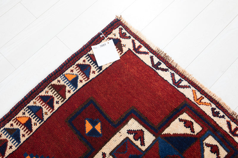 14' 1" x 4' 9" Excellent Hand-Knotted Vintage Red Soft Wide Tribal Runner Rug - Yasi & Fara 
