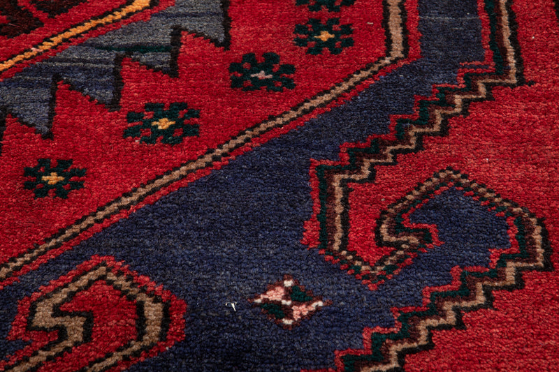 9' 11" x 3' 9" Excellent Hand-Knotted Vintage Soft Red Tribal Runner Rug - Yasi & Fara 