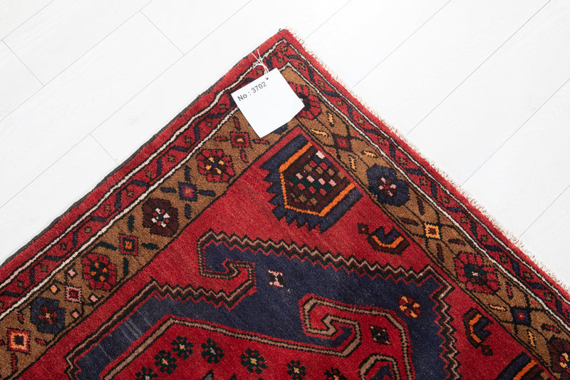 9' 11" x 3' 9" Excellent Hand-Knotted Vintage Soft Red Tribal Runner Rug - Yasi & Fara 