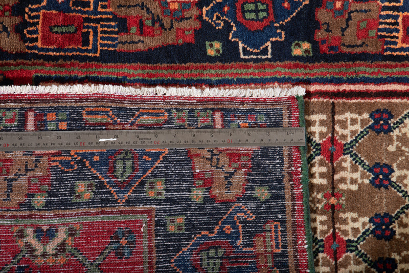 9' 4" x 3' 6" Excellent Hand-Knotted Antique Brown Tribal Runner Rug - Yasi & Fara 