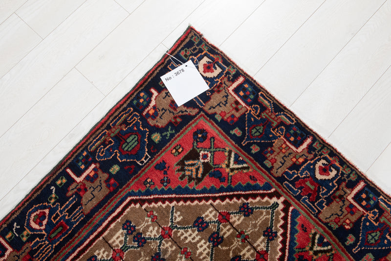 9' 4" x 3' 6" Excellent Hand-Knotted Antique Brown Tribal Runner Rug - Yasi & Fara 