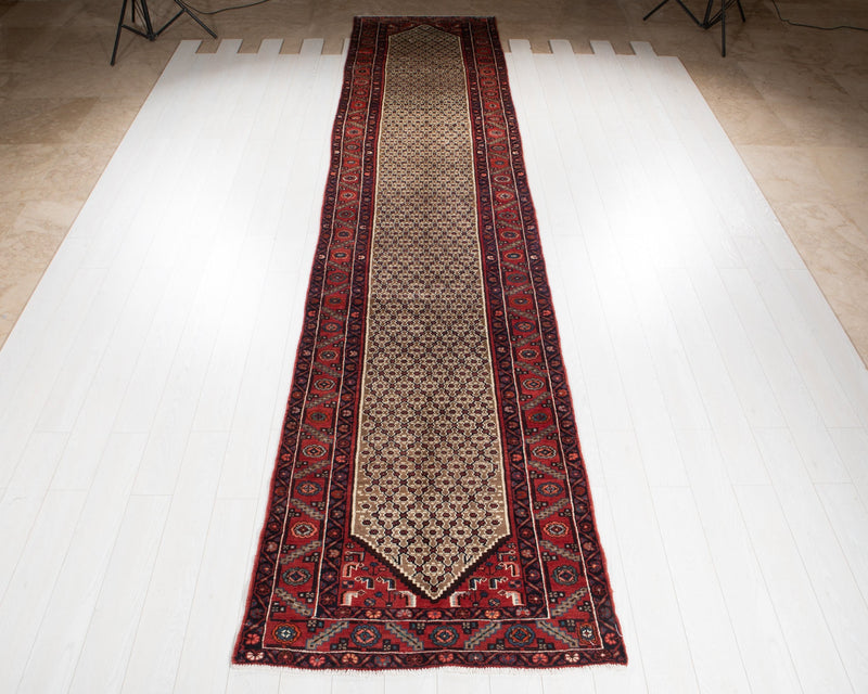16' 2" x 3' 5" Excellent Hand-Knotted Brown Tribal Long Runner Rug - Yasi & Fara 