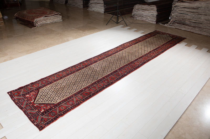 16' 2" x 3' 5" Excellent Hand-Knotted Brown Tribal Long Runner Rug - Yasi & Fara 