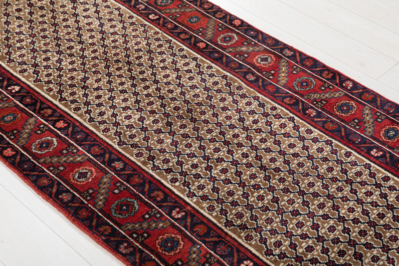 16' 2" x 3' 5" Excellent Hand-Knotted Brown Tribal Long Runner Rug - Yasi & Fara 