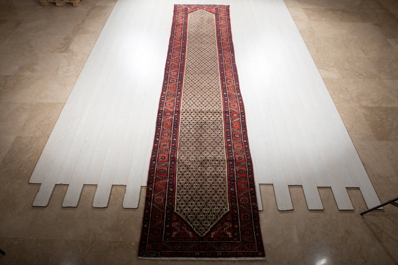 16' 2" x 3' 5" Excellent Hand-Knotted Brown Tribal Long Runner Rug - Yasi & Fara 
