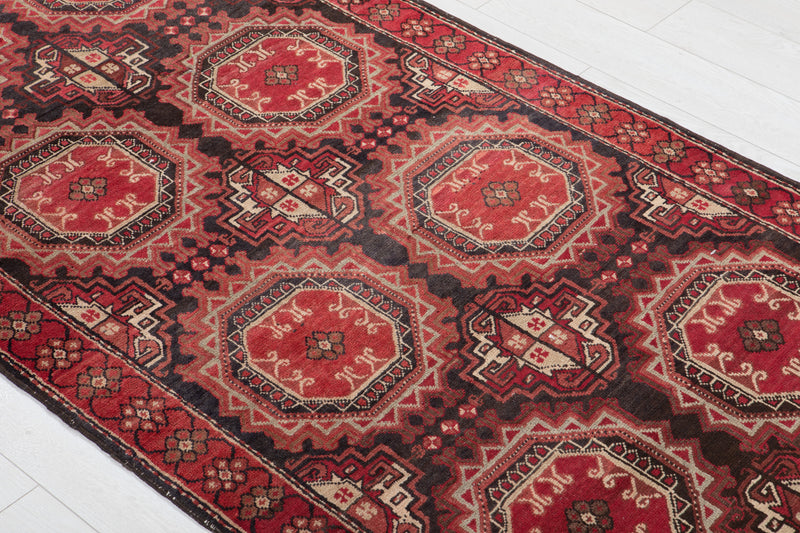 10' 3" x 3' 5" Excellent Hand-Knotted Antique Tribal Runner Rug - Yasi & Fara 