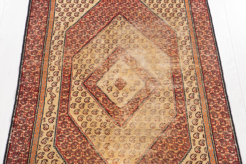 5' 10" x 3' 6" Excellent Hand-Knotted Distressed Antique Rug - Yasi & Fara 
