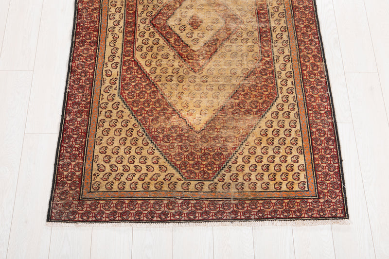 5' 10" x 3' 6" Excellent Hand-Knotted Distressed Antique Rug - Yasi & Fara 