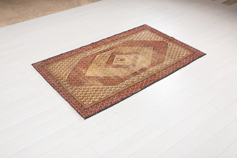 5' 10" x 3' 6" Excellent Hand-Knotted Distressed Antique Rug - Yasi & Fara 