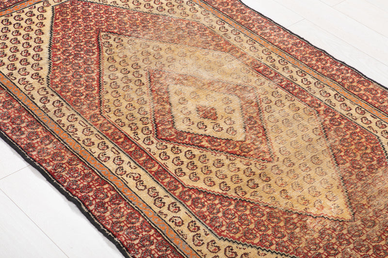 5' 10" x 3' 6" Excellent Hand-Knotted Distressed Antique Rug - Yasi & Fara 