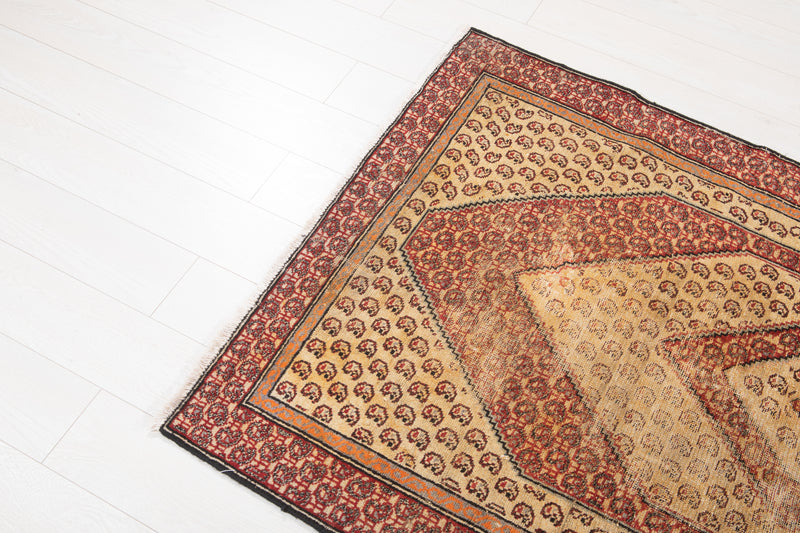 5' 10" x 3' 6" Excellent Hand-Knotted Distressed Antique Rug - Yasi & Fara 
