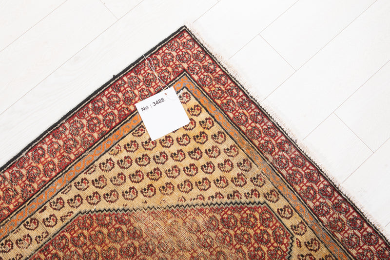 5' 10" x 3' 6" Excellent Hand-Knotted Distressed Antique Rug - Yasi & Fara 