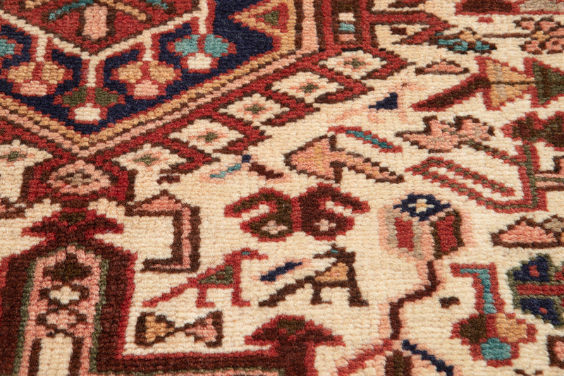 12' 6" x 2' 6" Excellent Hand-Knotted Antique Collectible Beige Tribal Runner Rug - Yasi & Fara 