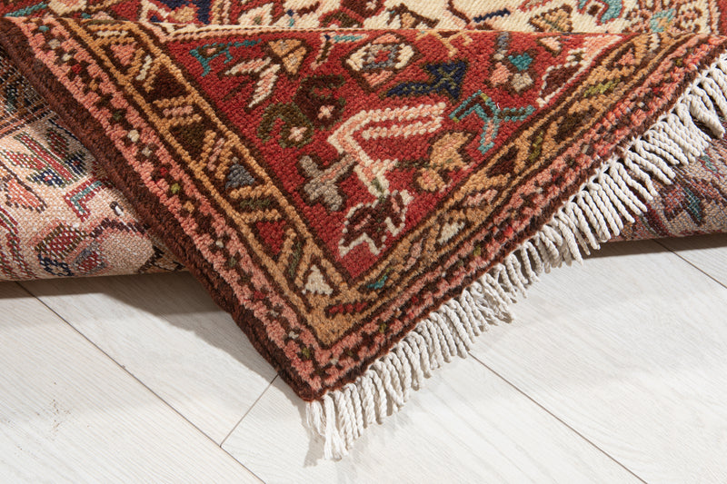 12' 6" x 2' 6" Excellent Hand-Knotted Antique Collectible Beige Tribal Runner Rug - Yasi & Fara 
