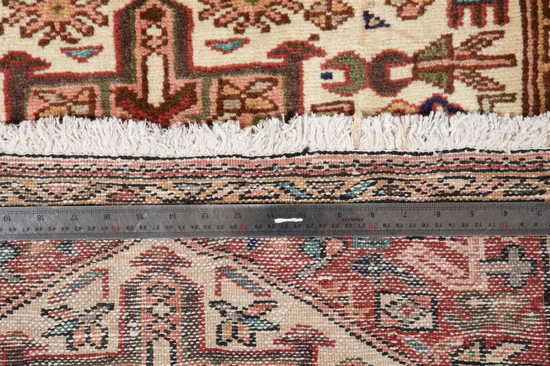12' 6" x 2' 6" Excellent Hand-Knotted Antique Collectible Beige Tribal Runner Rug - Yasi & Fara 