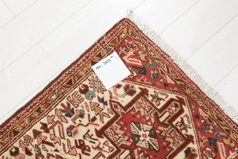 12' 6" x 2' 6" Excellent Hand-Knotted Antique Collectible Beige Tribal Runner Rug - Yasi & Fara 