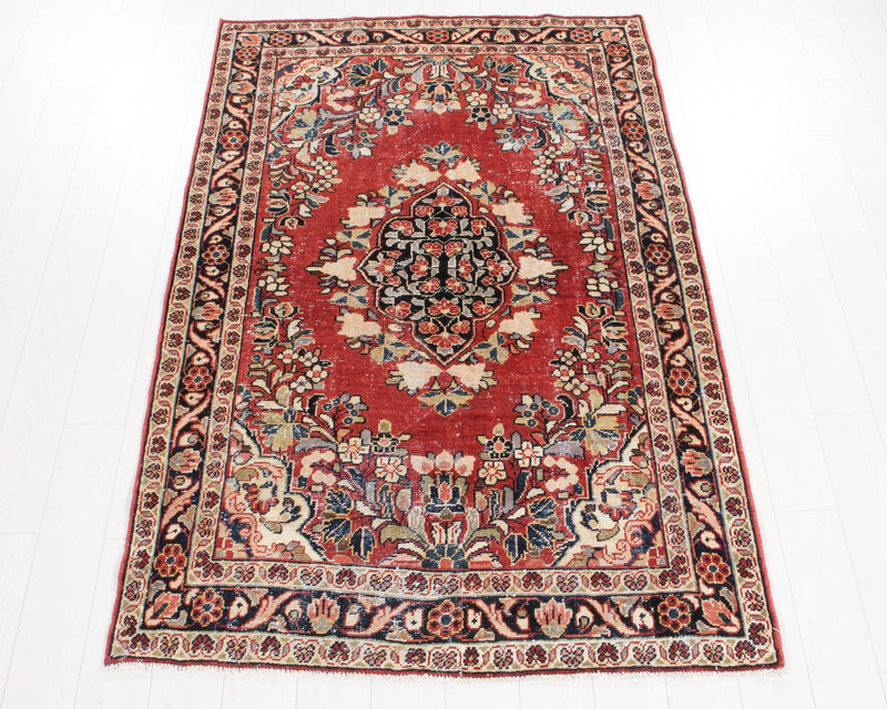 7' x 4' 6" Excellent Hand-Knotted Antique Collectible Antique Tribal Rug - Yasi & Fara 