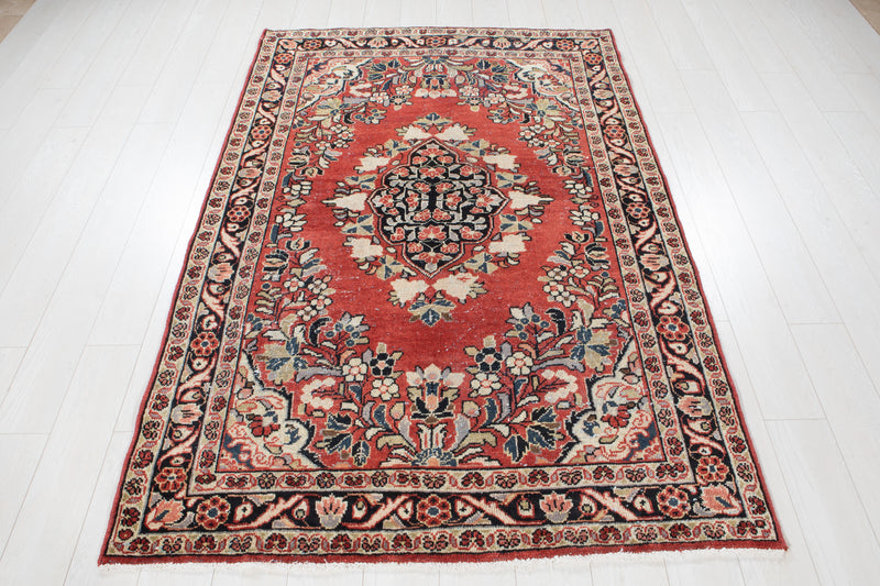 7' x 4' 6" Excellent Hand-Knotted Antique Collectible Antique Tribal Rug - Yasi & Fara 
