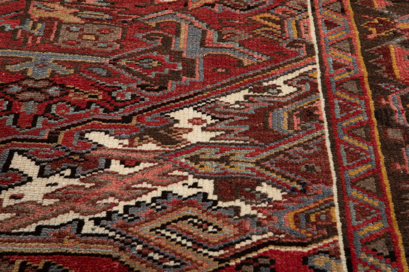 9' 4" x 6' 7" Excellent Hand-Knotted Antique Collectible Geometric Tribal Area Rug - Yasi & Fara 