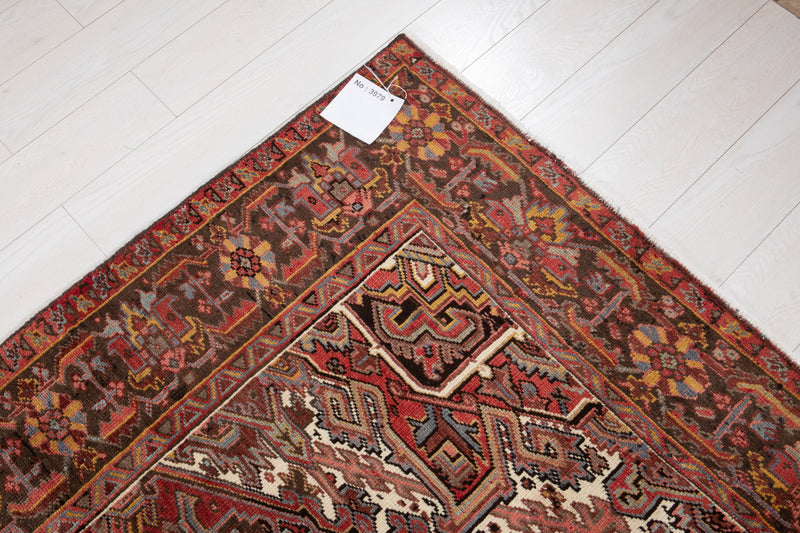 9' 4" x 6' 7" Excellent Hand-Knotted Antique Collectible Geometric Tribal Area Rug - Yasi & Fara 