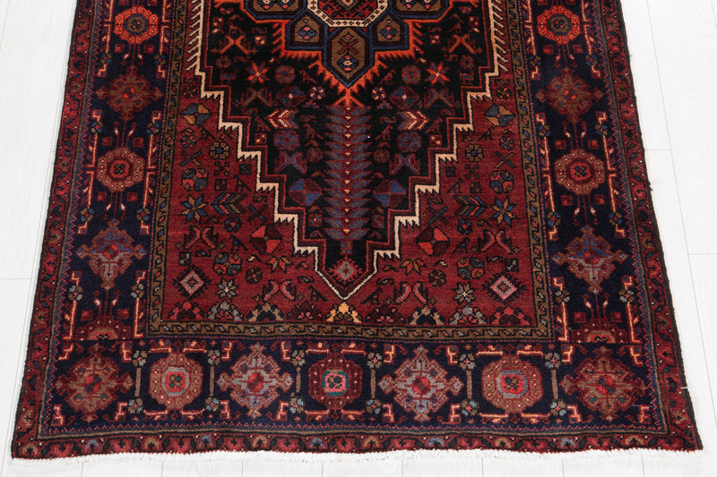 6' 6" x 4' Excellent Hand-Knotted Vintage Geometric Collectible Tribal Rug - Yasi & Fara 