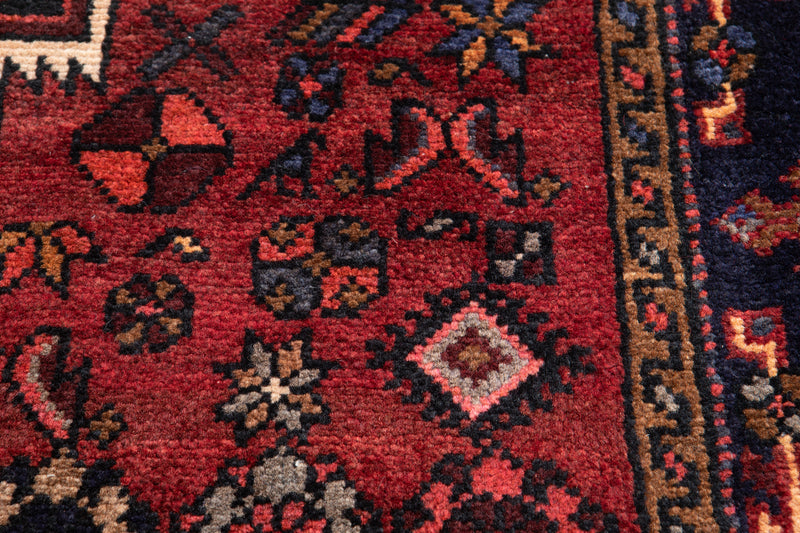 6' 6" x 4' Excellent Hand-Knotted Vintage Geometric Collectible Tribal Rug - Yasi & Fara 