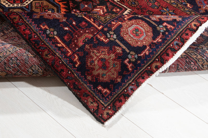 6' 6" x 4' Excellent Hand-Knotted Vintage Geometric Collectible Tribal Rug - Yasi & Fara 