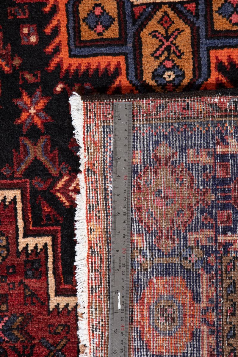 6' 6" x 4' Excellent Hand-Knotted Vintage Geometric Collectible Tribal Rug - Yasi & Fara 