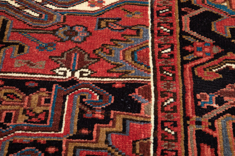 9' 9" x 6' 11" Excellent Hand-Knotted Vintage Geometric Collectible Tribal Area Rug - Yasi & Fara 