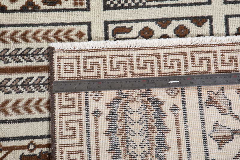 11' 6" x 8' 6" Excellent Hand-Knotted Neutral Antique Large Area Rug - Yasi & Fara 