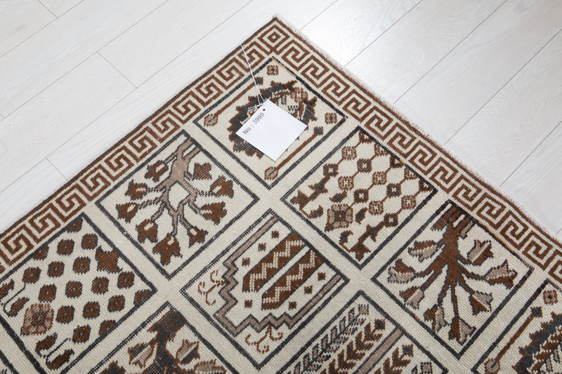 11' 6" x 8' 6" Excellent Hand-Knotted Neutral Antique Large Area Rug - Yasi & Fara 