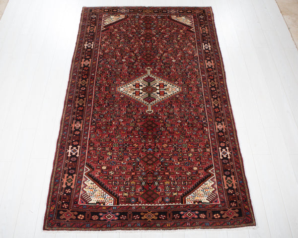 8' x 4' 8" Excellent Hand-Knotted Vintage Tribal Rug - Yasi & Fara 