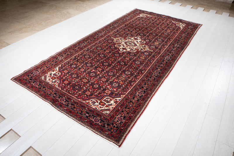 10' 8" x 5' Excellent Hand-Knotted Vintage Tribal Rug - Yasi & Fara 