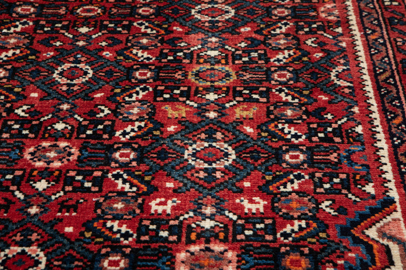 10' 8" x 5' Excellent Hand-Knotted Vintage Tribal Rug - Yasi & Fara 