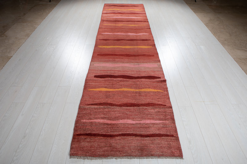 12' 4" x 3' 1" Excellent Hand-Knotted Vintage Tribal Runner Rug - Yasi & Fara 