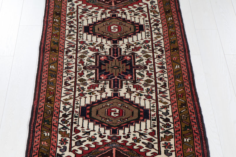 10' 4" x 3' 1" Excellent Hand-Knotted Vintage Tribal Runner Rug - Yasi & Fara 