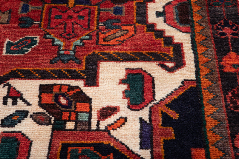 10' 3" x 5' 4" Excellent Hand-Knotted Vintage Red Tribal Rug - Yasi & Fara 