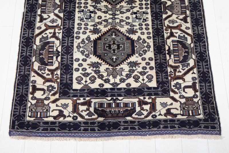 6' 5" x 3' 11" Excellent Hand-Knotted Vintage Tribal Rug - Yasi & Fara 