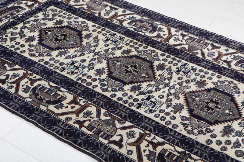 6' 5" x 3' 11" Excellent Hand-Knotted Vintage Tribal Rug - Yasi & Fara 