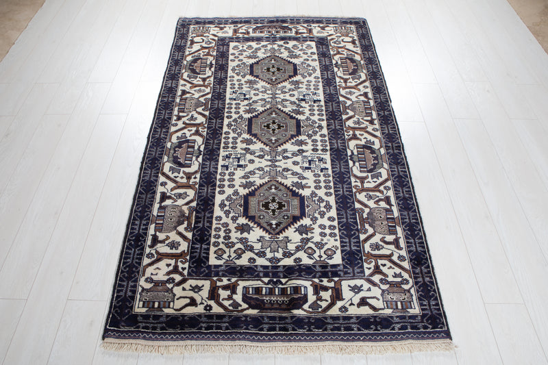 6' 5" x 3' 11" Excellent Hand-Knotted Vintage Tribal Rug - Yasi & Fara 