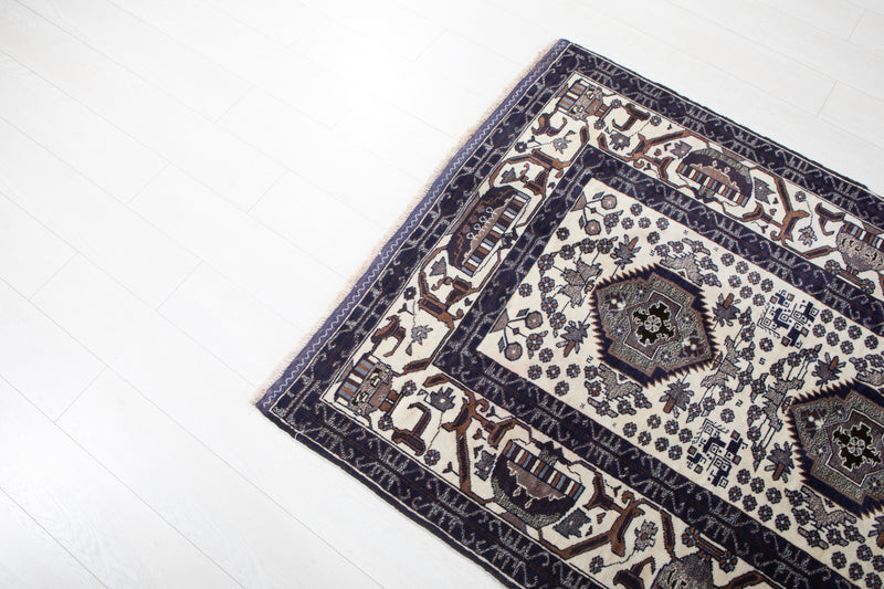 6' 5" x 3' 11" Excellent Hand-Knotted Vintage Tribal Rug - Yasi & Fara 