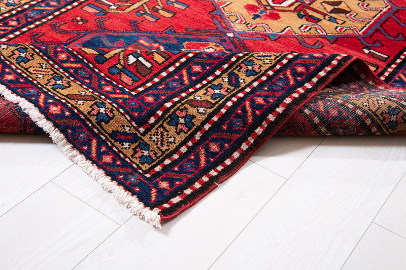  10' 9" x 3' 9" Excellent Hand-Knotted Vintage Tribal Runner Rug, , Boho Rug Discount by Yasi & Fara, Boho Rug Discount by Yasi & Fara