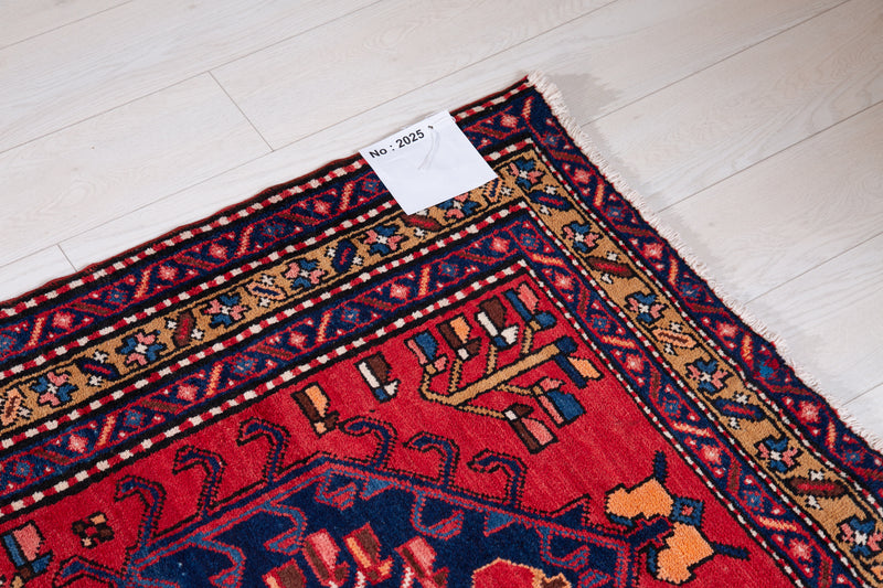  10' 9" x 3' 9" Excellent Hand-Knotted Vintage Tribal Runner Rug, , Boho Rug Discount by Yasi & Fara, Boho Rug Discount by Yasi & Fara