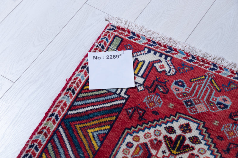  2'x 2' Pair Of Hand-Knotted Vintage Tribal Mini Rugs, , Boho Rug Discount by Yasi & Fara, Boho Rug Discount by Yasi & Fara