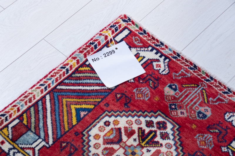  2'x 2' Pair Of Hand-Knotted Vintage Tribal Mini Rugs, , Boho Rug Discount by Yasi & Fara, Boho Rug Discount by Yasi & Fara