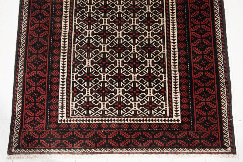 6' 7" x 3' 3" Excellent Hand-Knotted Vintage Fine Tribal Rug - Yasi & Fara 