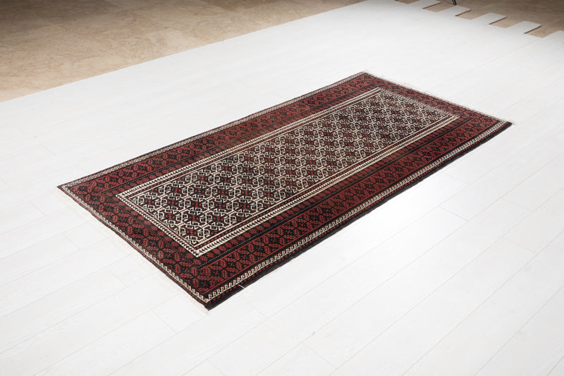 6' 7" x 3' 3" Excellent Hand-Knotted Vintage Fine Tribal Rug - Yasi & Fara 