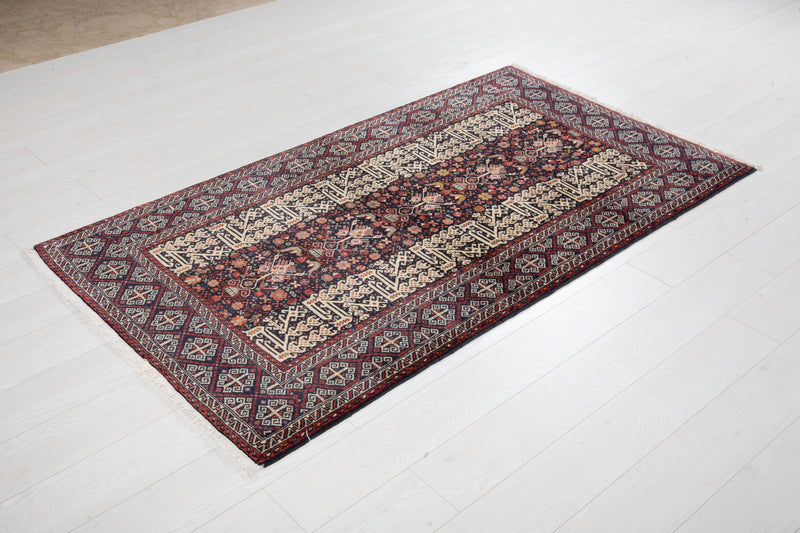 6' 4" x 3' 4" Excellent Hand-Knotted Extra Fine Tribal Rug - Yasi & Fara 