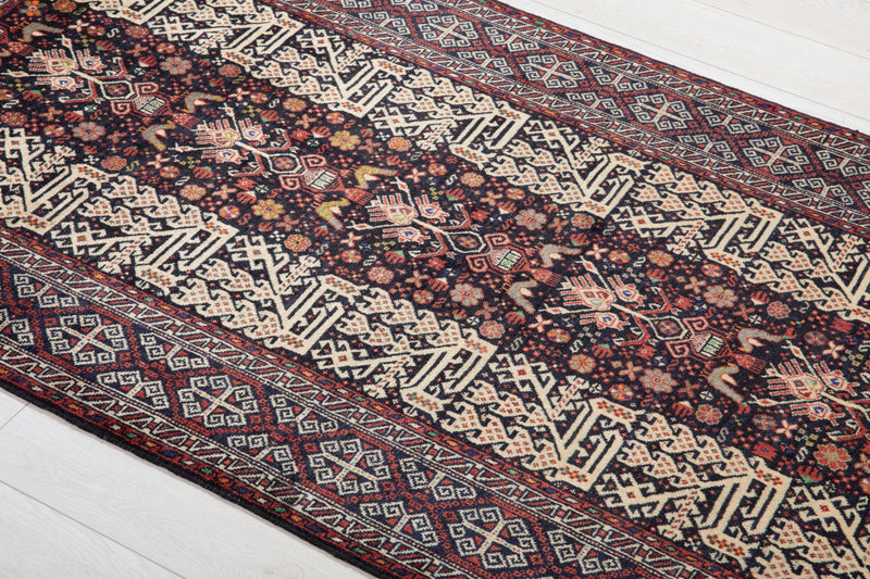 6' 4" x 3' 4" Excellent Hand-Knotted Extra Fine Tribal Rug - Yasi & Fara 