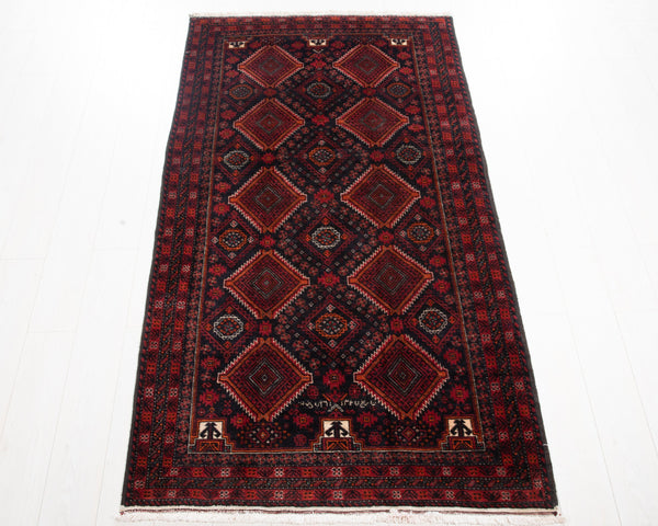 6' 9" x 3' 8" Excellent Hand-Knotted Vintage Fine Tribal Rug - Yasi & Fara 